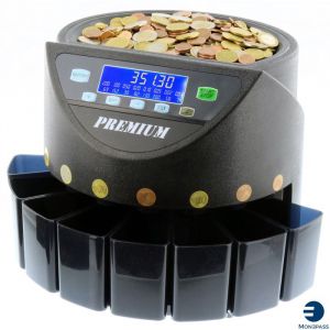 Compteuse Trieuse de pièces MP355BD -MONEPASS - 300 pièces/mn -Version PREMIUM  LCD - Garantie 2 ans