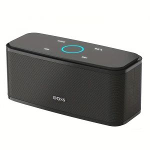 DOSS SoundBox - Enceinte Portable Bluetooth Autonomie 20H Contr&ocirc;le Tactile pour Les Voyages Ext&eacute;rieur - Noir