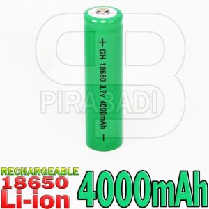 1 PILE ACCU RECHARGEABLE 18650 3.7V 4000mAh LI-ION BATTERIE - QUALITE PRO 18