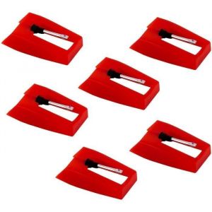 6 Pi&egrave;ces Tourne-disque Aiguille Tourne-disque - Aiguilles Tourne-disque Stylet Remplacement Saphir Diamant Platine Vinyle pour