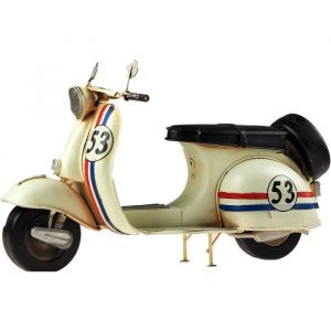 decoration Metal Scooter Vintage Retro Creme  28x16 cm