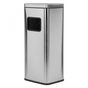 Conteneur à déchets inox - Plateau détachable - Format 30 x 252 x 68 cm - Idéal intérieur et extérieur - BIPLUT