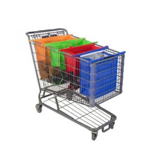4Pcs shopping de chariot de sacs Foldable Reusable Eco Supermarket Trolley bag