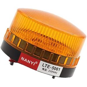 Gyrophare Balise de Signalisation Lumineuse LED Lampe dAvertissement Clignotant Eclairage durgence Voiture 72mm Ambr&eacute; 220v 75