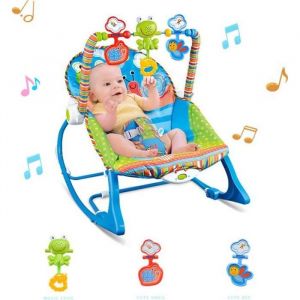 Transat musical pour bébé Berceau électrique Siège balançoire à 3 Positions6 mois-3ans