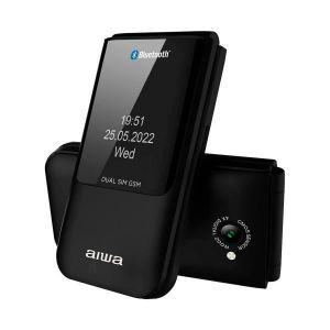 Mobile aiwa FP-24 de base / senior de couleur noire avec écran QVGA 24 + écran externe SQVGA 144 32 Mo de RAM + 32 Mo internes