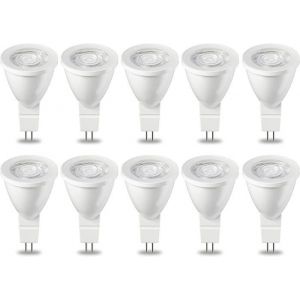 Basics Lot de 10 ampoules spot LED GU5.3 MR16 5 W (&eacute;quivalent 35 W) Blanc Chaud Intensit&eacute; non variable [Classe &eacute;nerg&eacute;tique G]