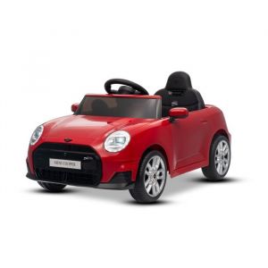 Voiture &eacute;lectrique BMW Mini Cooper 12V rouge lecteur MP3 avec USB/Bluetooth t&eacute;l&eacute;commande 24 GHz batterie lithium moteur 2x