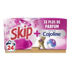 LOT DE 2 - SKIP - Lessive Capsule 3En1 Touche De Cajoline - boîte de 24 capsules