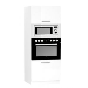 Meuble bas de cuisine pour four avec 2 portes blanc- longueur 60 x profondeur 56 x hauteur 213 cm