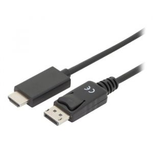 Câble vidéo-audio DisplayPort - HDMI ASSMANN - 2m - Triple blindage - Noir