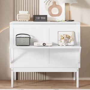 Structure de lit Nouveau Eco - friendly mat&eacute;riau 90x200 cm armoire lit lit mural avec cadre &agrave; lattes lit pliant mural armoire