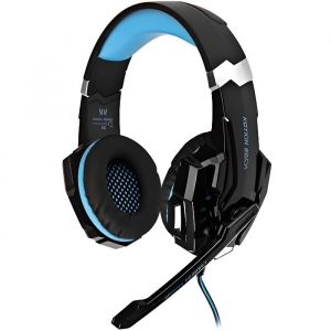 Casque audio filaire Kotion Each G9000 Casque gamer/Casque jeu pliable avec Micro 35mm Jack pour PS4 Tablette PC Téléphone - Bleu