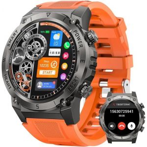Montre Connectée Homme Militaire 1.46 Smartwatch Homme Avec Appel Bluetooth 500Mah Ip68 Étanche 120 Sportifs 24/7 Moniteur De
