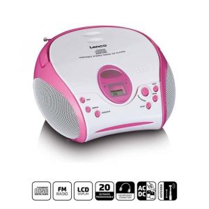 Lenco SCD-24PK kids - Radio portable avec lecteur CD - Rose