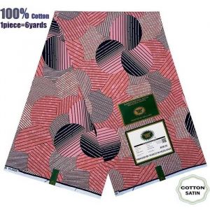 Tissu - Wax Imprimés Africains - Hollandais - 6 Yards - Haute Qualité pour Robe de Mariage Blazer - Type 026