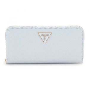 GUESS Porte-monnaie bleu clair pour femme - Laurel II Large Zip Around Wallet L Misty Blue 313019