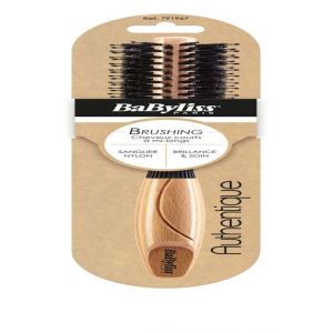 Brosse de Brushing - BABYLISS - 18 mm - Corps en c&eacute;ramique - Monture en bois - Poils mixtes