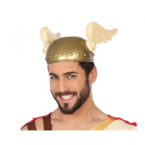 Casque gaulois avec ailes - ATOSA - Dor&eacute; - Adulte - Ext&eacute;rieur