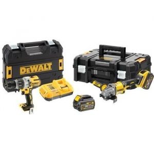 Pack 2 outils 18/54 V (DCD996+DCG414) + coffrets T STAK + 2 batteries Flexvolt 6/2Ah - DEWALT