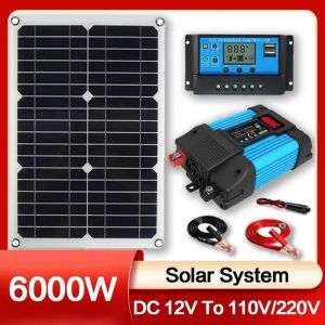 PANNEAU SOLAIRE - Apple dorigine - onduleur 220V 6000W panneau 12V 30A kit nergie solaire chargeur Bleu