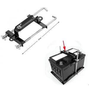 Support de Montage de Batterie Universel Kit Pince R&eacute;glable 27cm de Maintien pour Plateau de Batterie de Voiture Kit dArrimage
