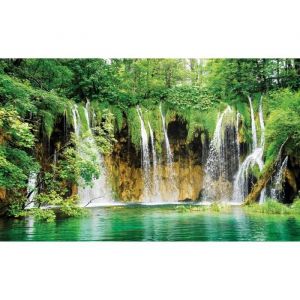 Papier Peint Photo INTISS&Eacute;-(1923V2T) CHUTE DEAU-312x219cm-3 l&eacute;s-Mural Poster G&eacute;ant XXL-Mer Beach Mer Oc&eacute;an Nature Jungle For&ecirc;t