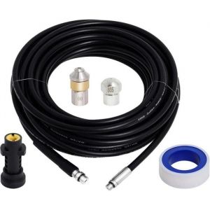 Tuyau Déboucheur Canalisation 15mFuret karcher Compatible avec Karcher K2 K3 K4 K5 K6 K7 Nettoyeur Haute Pression 180Bar