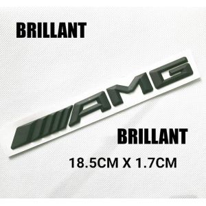INSIGNE Brillant AMG logo Mercedes NOIR ABS Sticker 3D Logo Autocollant