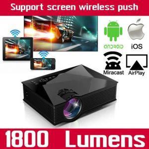 Smartphone Mobile WIFI Home cin&eacute;ma HDMI USB LCD Video uC60 Mini Portable 1080p HD LED projecteur Proyector pour Iphone Android
