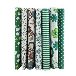 Carr&eacute;s de tissu - GIGICIAL - Lot de 7 - 100% coton - 50 x 50 cm - Motif floral unique