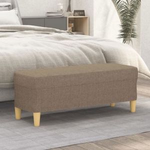 Luxueux Best* Banc Taupe 100x35x41cm Tissu - Banc coffre salon *Mai50815