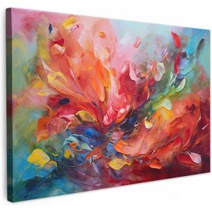 Impression sur Toile Peinture 40x60cm Decoration Salon Tableaux Murale Peinture - Art - Abstrait - Coloré avec cadre
