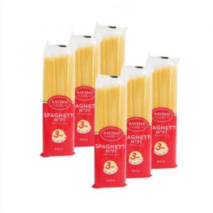 Savino Pasta - Lot 6x P&acirc;tes Spaghetti n&deg;71 cuisson express - Paquet 500g