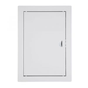 Trappe de Visite 50x60cm pour Inspection - en M&eacute;tal pour Inspection Montage Horizontal et Vertical - Blanc Bouton Pression ADGO