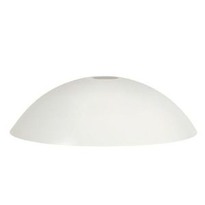 LEO-Abat-jour d&ocirc;me m&eacute;tal  demi-lune blanc divoire 1 ampoule E27 Style: pop color D29xH85cm