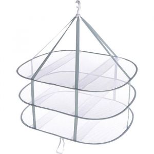DRE- Suspendus s&eacute;choir &agrave; PullCintre &agrave; Maille Pliable &agrave; 3 Niveaux pour ChandailS&egrave;che-Linge Niveaux en FiletCintre Empilable P