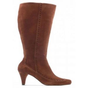 Bottes en cuir - CLARKS - Dalia Sierra - Marron - Talon 85 cm - Femme