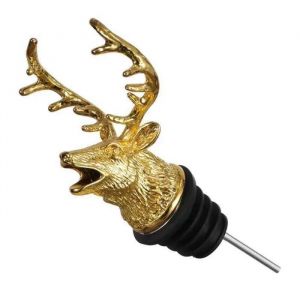 Cerf dor - Jägermeister Verseur De Vin En Alliage De Zinc Bouchon De Vin Cerf Elk Lion Taureau Boisson