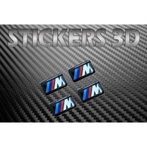 4x Stickers 19x11mm M Power Bmw Logo En 3D Autocollant Doming r&eacute;sin&eacute; M-tech Bmw
