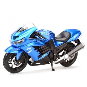 Ninja ZX-14R Bleu - Kawasaki 1:18 Statique V&eacute;hicules Moul&eacute;s Loisirs De Collection Moto Mod&egrave;le De Jouets