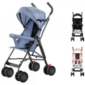 Poussette citadine - XUANYU - Poussette combinée - Avec habillage pluie + Moustiquaire +Tapis En Coton - Bleu