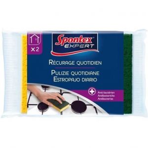 Lot de 2 éponges surfaces encrassées - vert