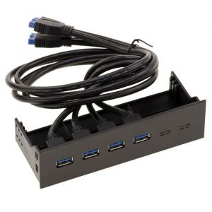 KALEA-INFORMATIQUE Fa&ccedil;ade 4 ports USB 3.0 pour emplacement baie 5.25