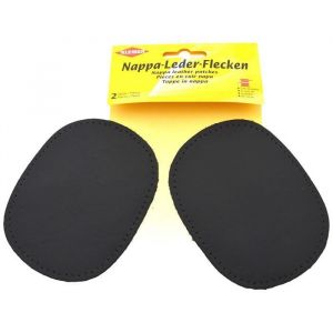 Patch Thermocollant - Kleiber - Cuir Nappa Noir - 125 x 10 cm - Lot de 2