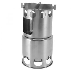 SALUTUYA Po&ecirc;le &agrave; bois ext&eacute;rieur R&eacute;chaud portatif en acier inoxydable pour r&eacute;chaud de camping &agrave; bois pour electromenager gros