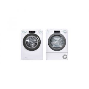 PACK CANDY Lave-linge frontal 13kg 1400trs/min SimplyFi +  Sèche-Linge Frontal Condensation 10kg 15 Programmes Connecté 85 Blanc