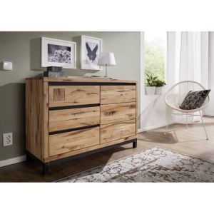 Buffet - Bois massif de ch&ecirc;ne sauvage huil&eacute; (Bois naturel) - VILLANDERS #110