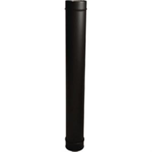 Elément droit Isotip-joncoux 1000mm noir mat diamètre 80 125 Gamme APOLLO pellets concentrique