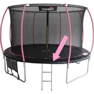 Housse &agrave; ressorts - LEAN SPORT - 10694-uniw - Noir et rose - Trampoline Sport Max - 8 pieds